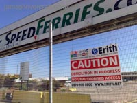 Do not enter! Now a demolition site